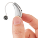 Receiver-In-Canal Hearing Aid with Artificial Intelligence Shown in Hand